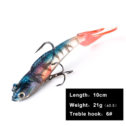 072 10cm FISHKING 1 шт. 8/10 см приманки мягкие приманки с 3D глаза тройными крючками приманки stackle мягкие приманки для приманки тройные Крючки и рыболовные принадлежности - Цвет: 072 10cm