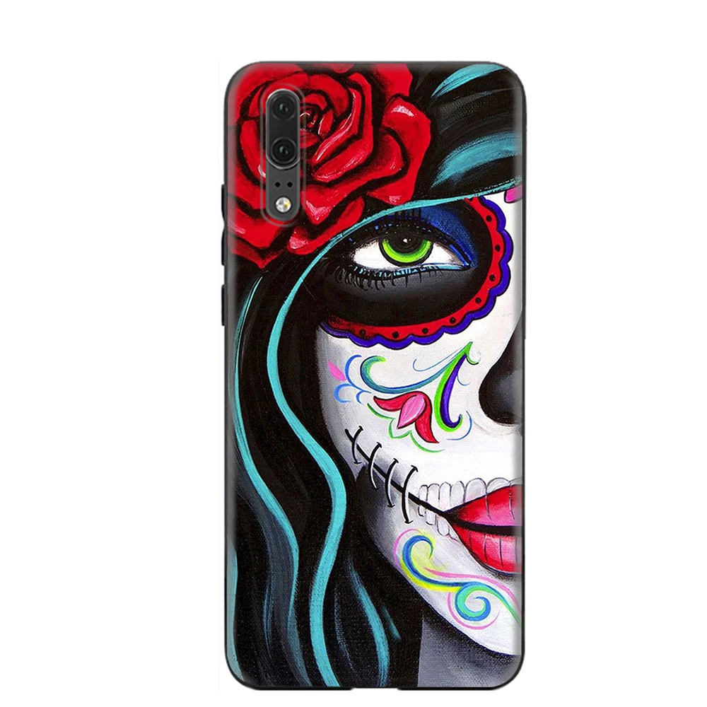 Lavaza мексиканский череп Девушка чехол для Huawei P8 P9 P10 P20 P30 Y6 Y7 Y9 Lite Pro P Smart Nova 2i 3i мини