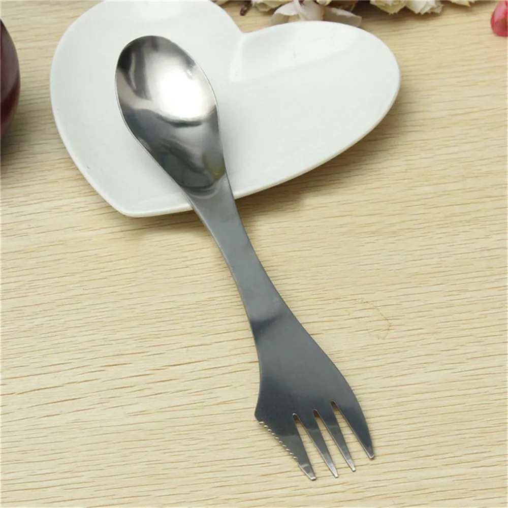 Портативный многофункциональный 3 в 1 из нержавеющей стали Spork ложка нож вилка