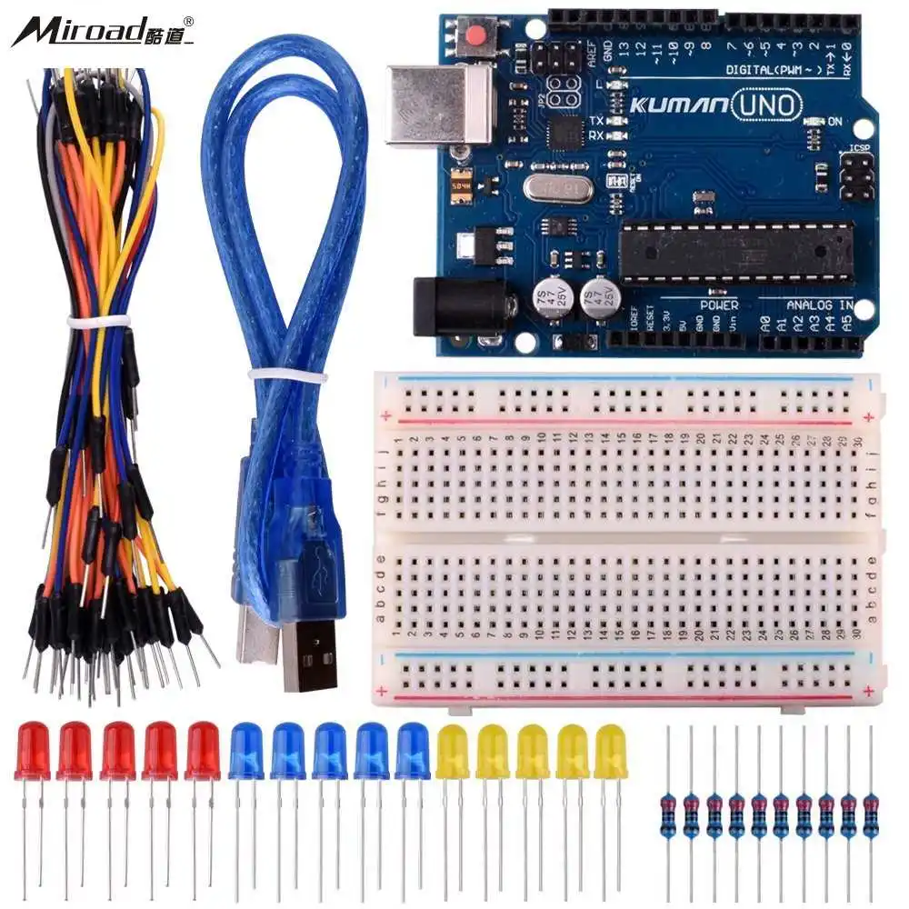 Miroad Basic Starter Наборы для Arduino робот проектов и начинающих учащихся с UNO R3 макет LED