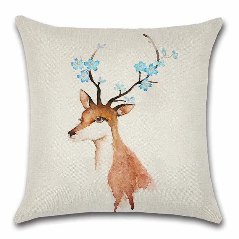 Скандинавские животные мультфильм лося moose Олень Печать декоративный домашний