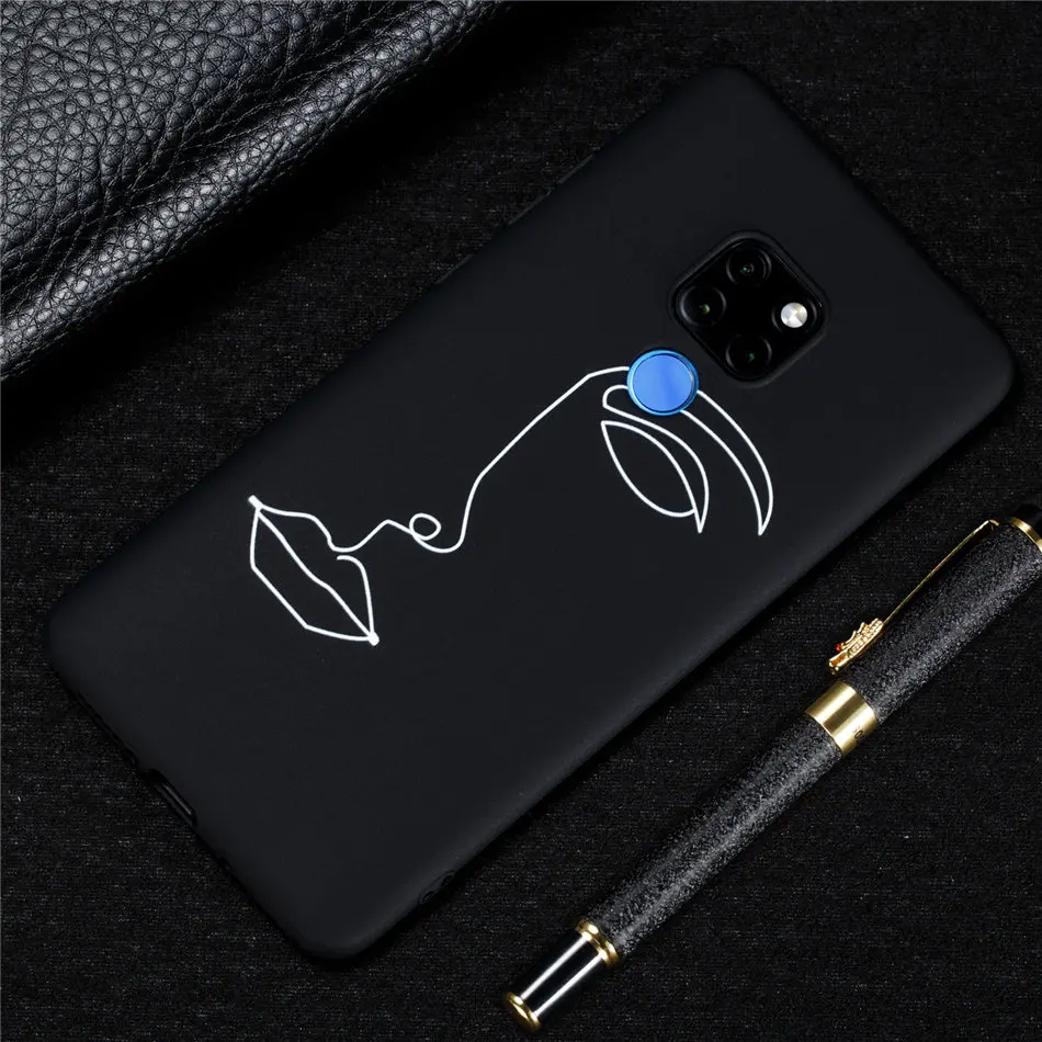 3D рельефный телефонный чехол для huawei Коврики 20 Pro крышка мультфильм сердце любовь