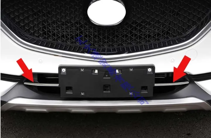 Для Mazda CX 5 CX5 2017 2018 ABS Хромированная передняя крышка радиатора Нижняя отделка