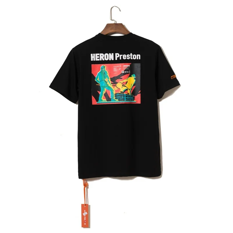 18ss Heron Preston футболки для мужчин и женщин Уличная Повседневная с красным