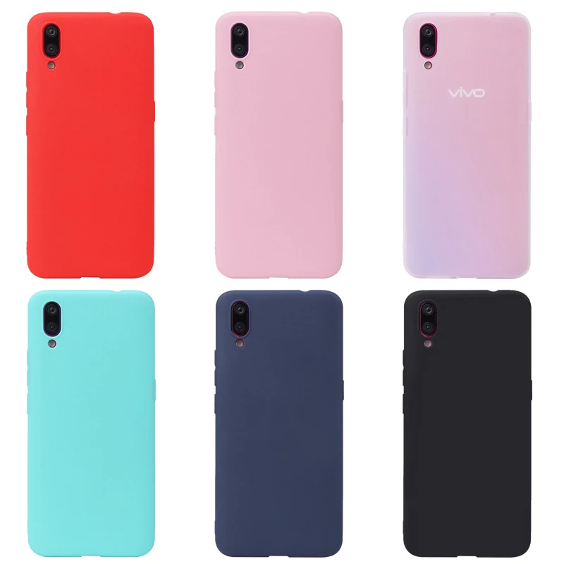 Матовый простой чехол карамельных цветов для VIVO X60 Pro Y52S Y73S iQOO 7 V20 S9 S9E Y91C Y20 Y50