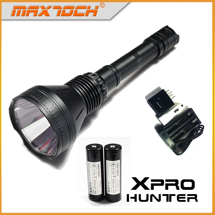 Оранжевый MAXTOCH X Pro 1400 м+ дальность луча, 78 мм головка, Dedomed XM-L2 U4 светодиодный, совместимый 21700 и 18650 Аккумуляторный метательный фонарик - Цвет: Оранжевый