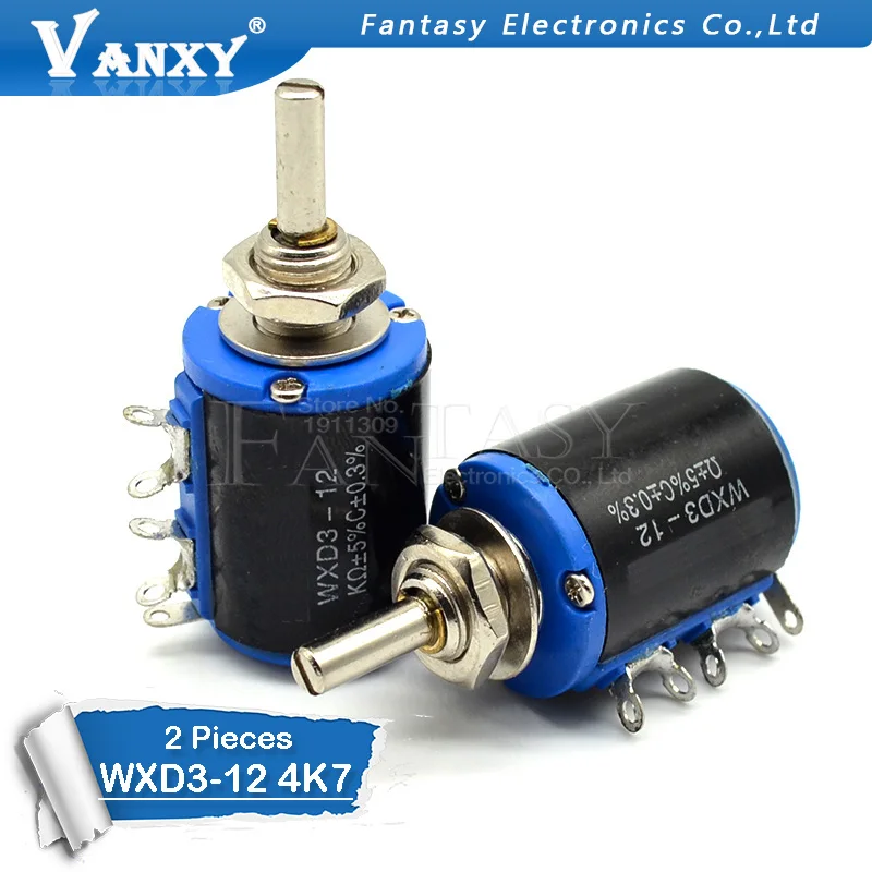 2 шт. WXD3 12 1 Вт 4K7 4 7 K ohm 1W 5 кольцо мульти круг точность проволочный