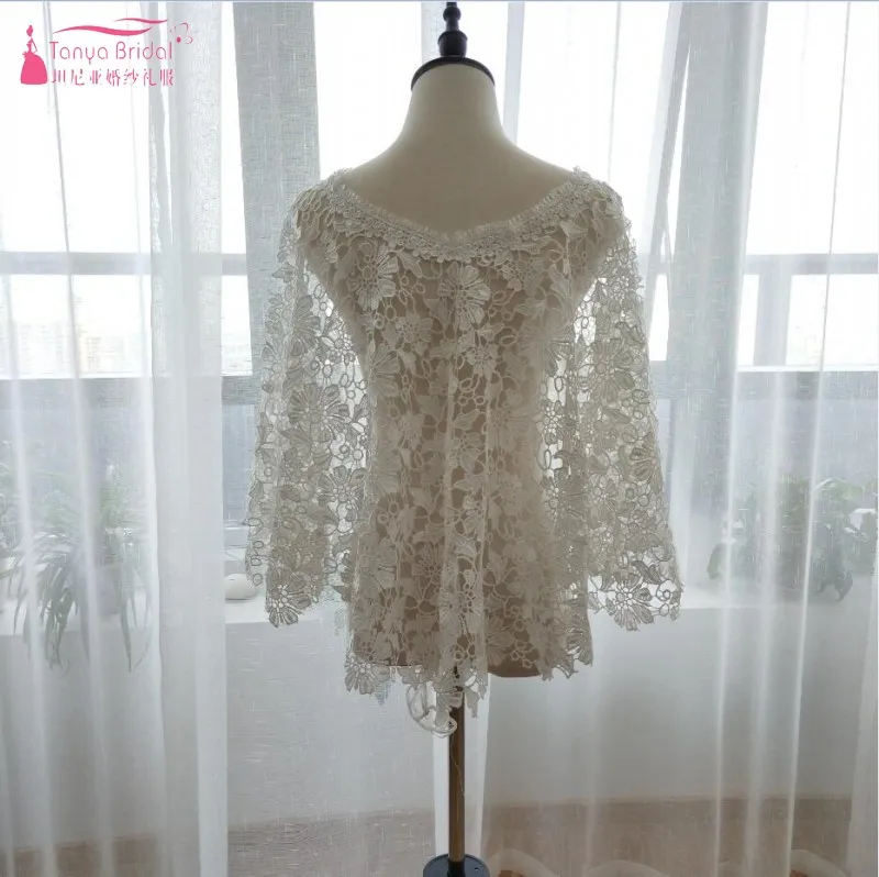 Кружевное Элегантное свадебное болеро свадебный пиджак цвета слоновой кости