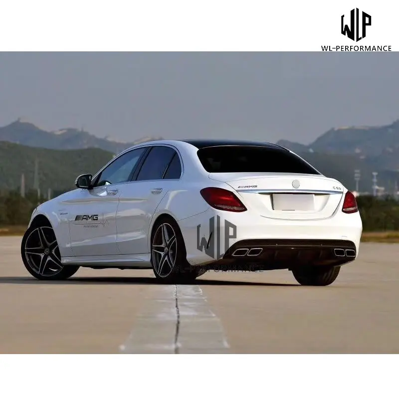 W205 PP Неокрашенный комплект кузова автомобиля передний бампер задний крыло гриль