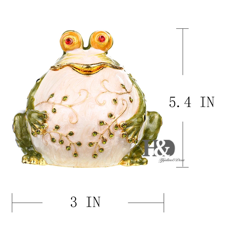 H &amp D 5 4 &quotЗеленая круглая шкатулка для хранения ювелирных изделий в форме