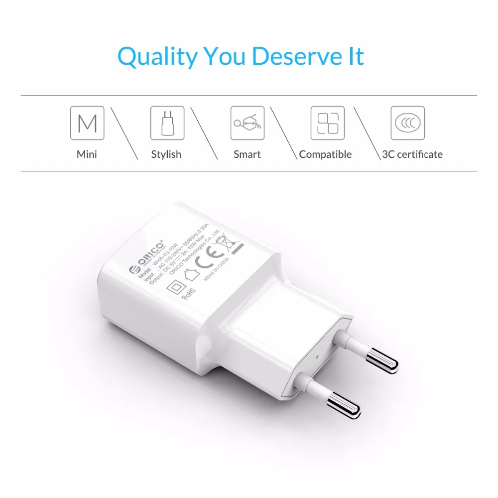 ORICO USB настенное зарядное устройство умный мобильный телефон адаптер для