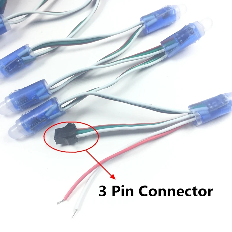 Светодиодный пиксельный модуль WS2811IC 12 мм DC5V цифровой полноцветный RGB независимо