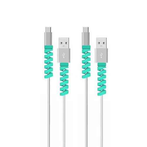 blue 1 шт. защитный кабель для зарядки, чехол для Apple iPhone, USB кабель для зарядного устройства, шнур, восхитительный защитный рукав для кабеля для телефонов - Цвет: blue