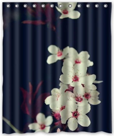 Custom Flower Classic Home Setting Bathroom Decoration Shower Curtain With High Quality Print 60&quot x 72&quot D203|curtains black|curtain