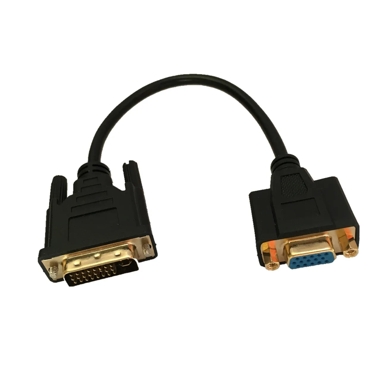 Кабель-адаптер DVI-VGA DVI-I 24 + 5 штекер-VGA HD15 Женский позолоченный для игр DVD ноутбуков