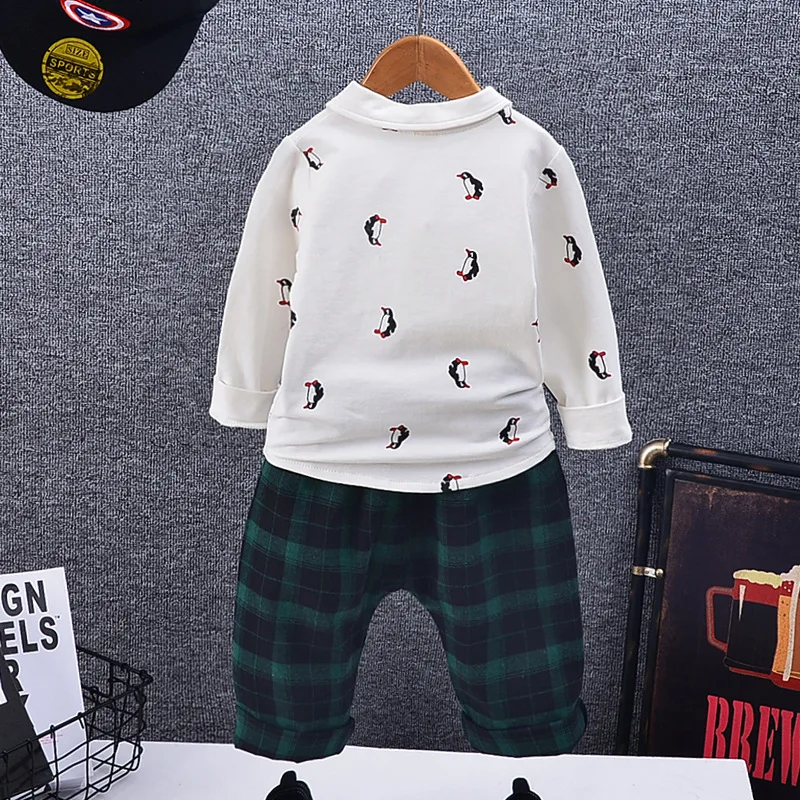 Комплекты одежды для мальчиков осенний Новый клетчатый жилет костюм-тройка