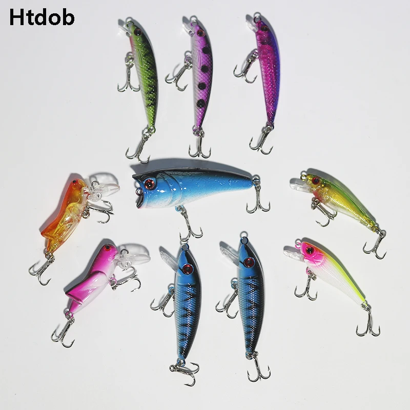 Htdob рыболовная приманка 30 шт. 3g-7g Minnow Popper Spinner ложка металлическая искусственная