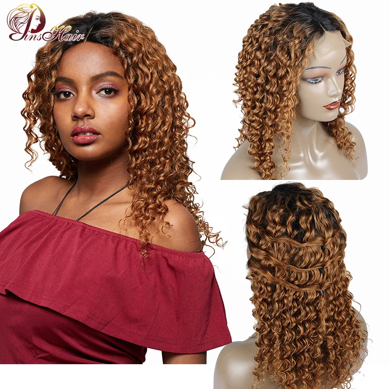 Pinshair T1b/30 блондинка Синтетические волосы на кружеве человеческих волос парики
