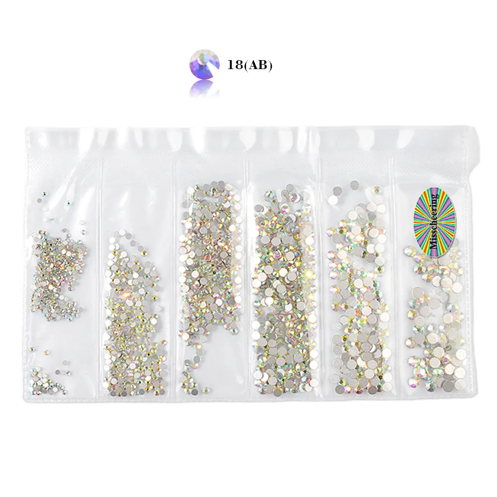 1440 шт опал прозрачный арт для ногтей очаровательные стразы стекло с плоским основанием, не патч смешанный размер 3d DIY украшения для ногтей стикер украшения
