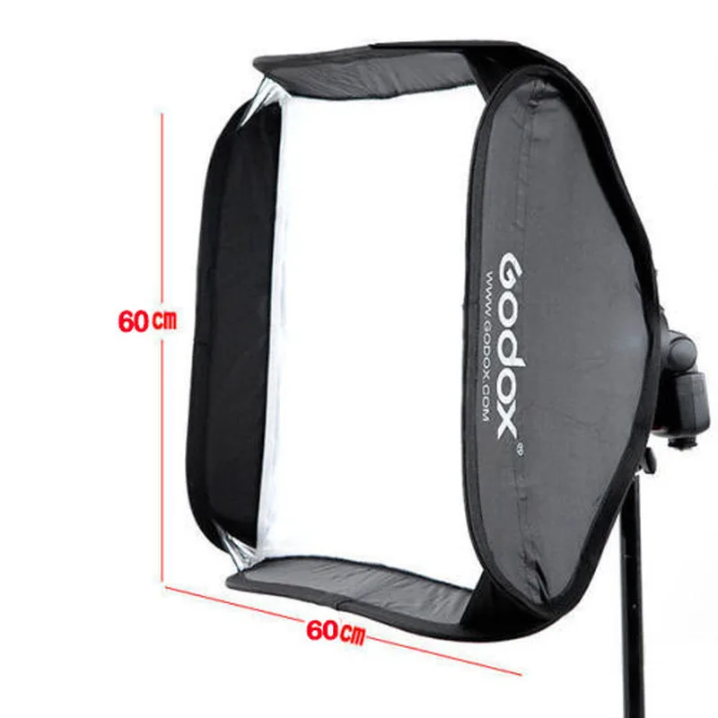 Godox Профессиональный 60x60 см регулируемый софтбокс + S образный кронштейн для