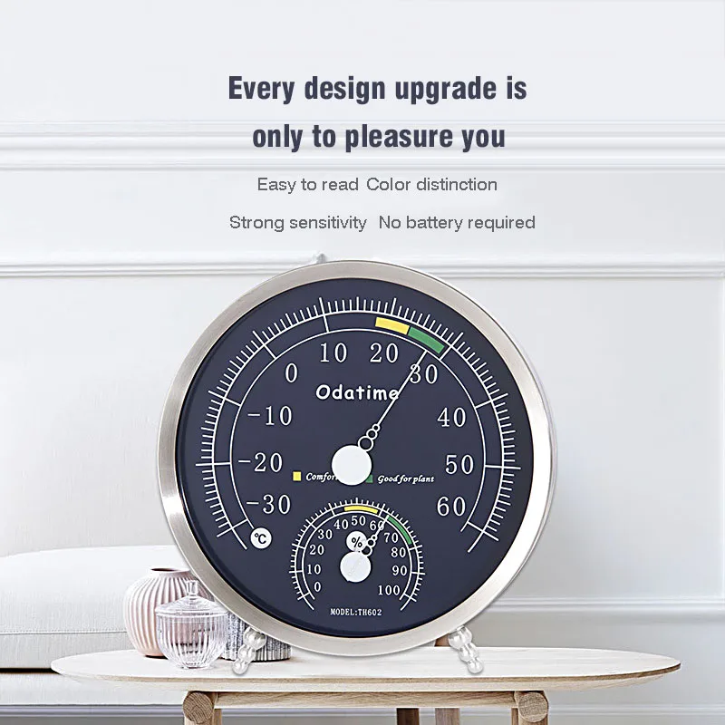 Бытовой Аналоговый термометр по Цельсию гигрометр из нержавеющей стали