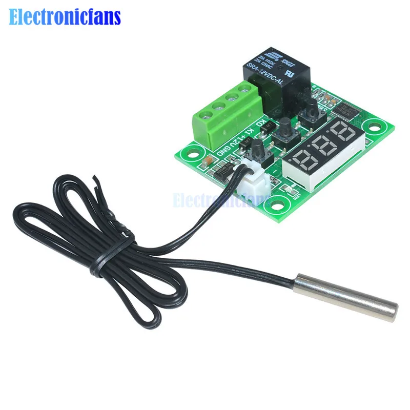 10 шт. W1209 цифровой светодиодный модуль переключателя температуры постоянного