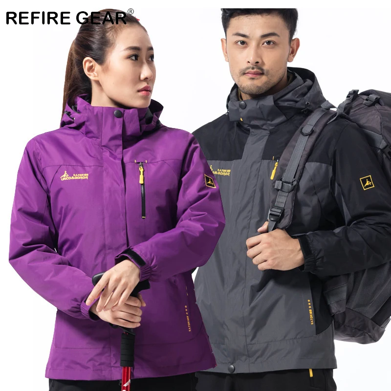 Мужская водонепроницаемая ветрозащитная куртка ReFire Gear теплая спортивная с