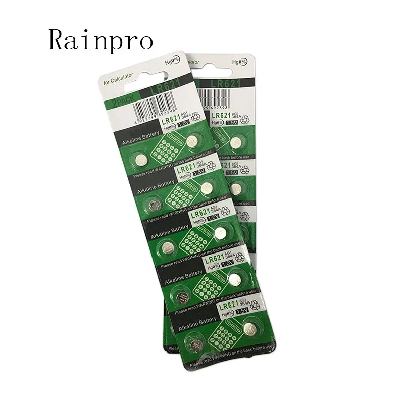 10 шт./партия, щелочные кнопочные батарейки AG1 SR621SW LR621 364 164 для электронных часов