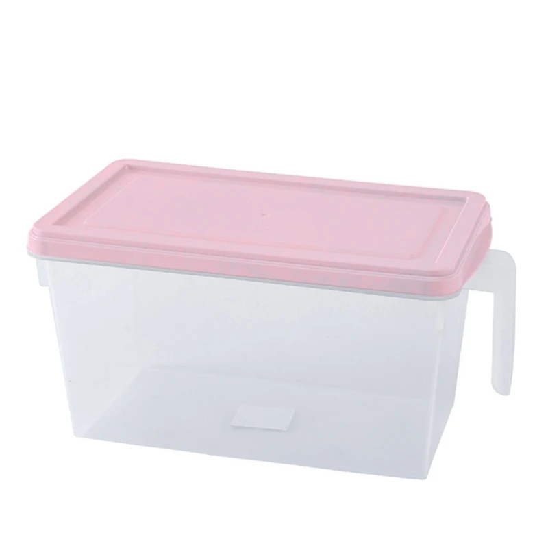 

Kitchen Refrigerator Storage Box Household Plastic Transparent Storage Box With Handle