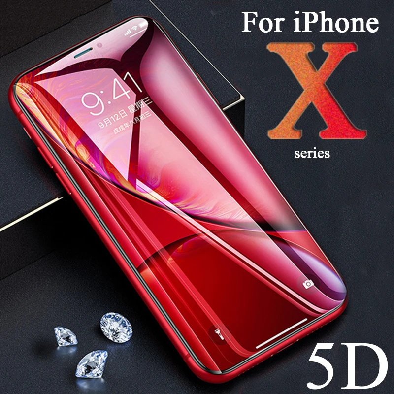 Защитное закаленное стекло для iPhone X 5D 6 Plus 7 XR XS Max i7 i8 Xsmax Tremp S R P 7P 8P 7plus 10|Защитные