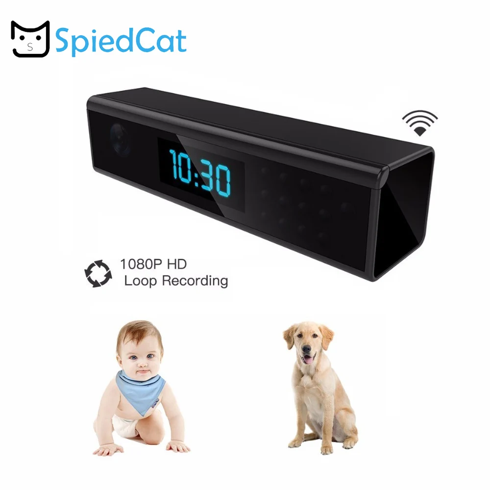 Wi Fi IP настольные часы мини камера 1080 P HD P2P беспроводная видеокамера задание