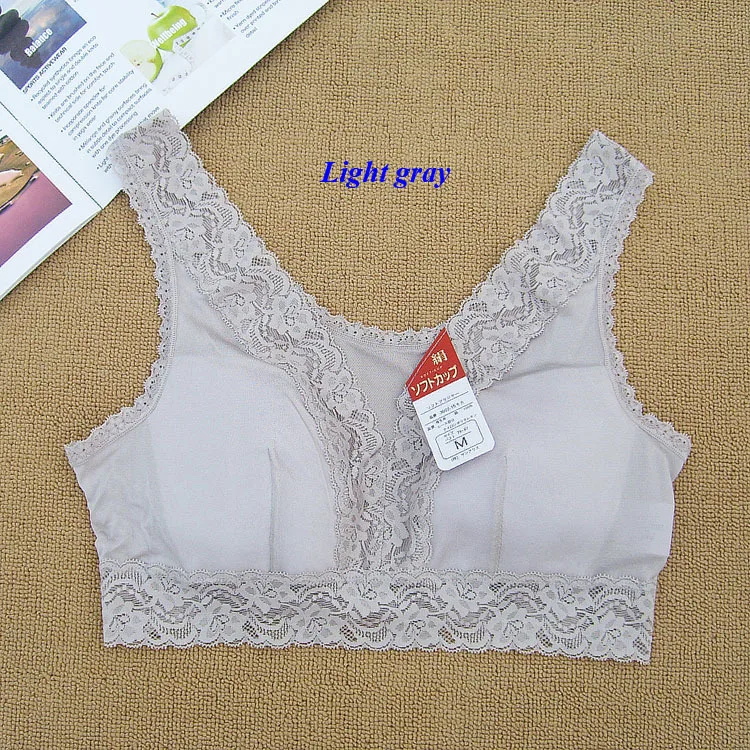 Двусторонний бюстгальтер-жилет из 100% натурального шелка тонкий кружевной