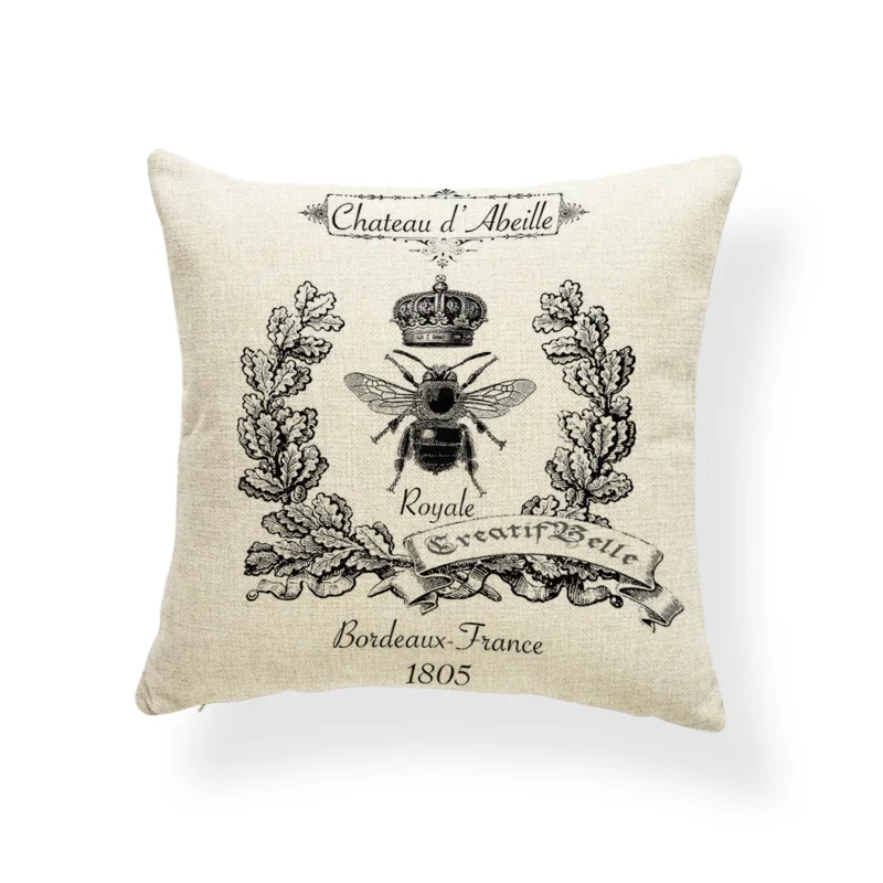 8 Подушки со стрекозой, наволочки с листьями, синие подушки для заднего двора, подарок для штамп для учащихся, подушка с чехлом, насекомые, бабочки, 17,7 дюймов, мешковина - Цвет: 8
