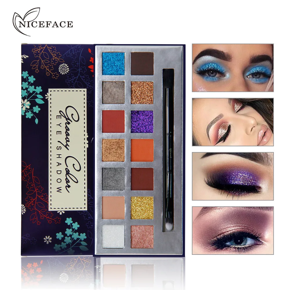 Новые модные тени для век Palette14 цветные водонепроницаемые порошковые матовые