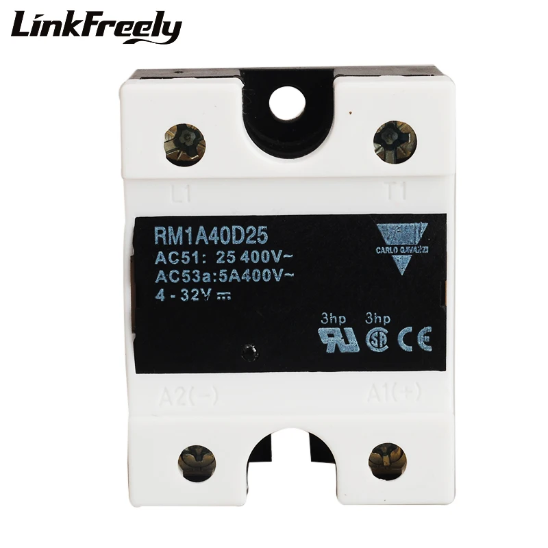 RM1A40D25 5pcs 25A DC AC Solid State Relay 2SCR Output:42-440VAC Input:5V 12V 24VDC SSR Voltage Control Switch Board | Обустройство