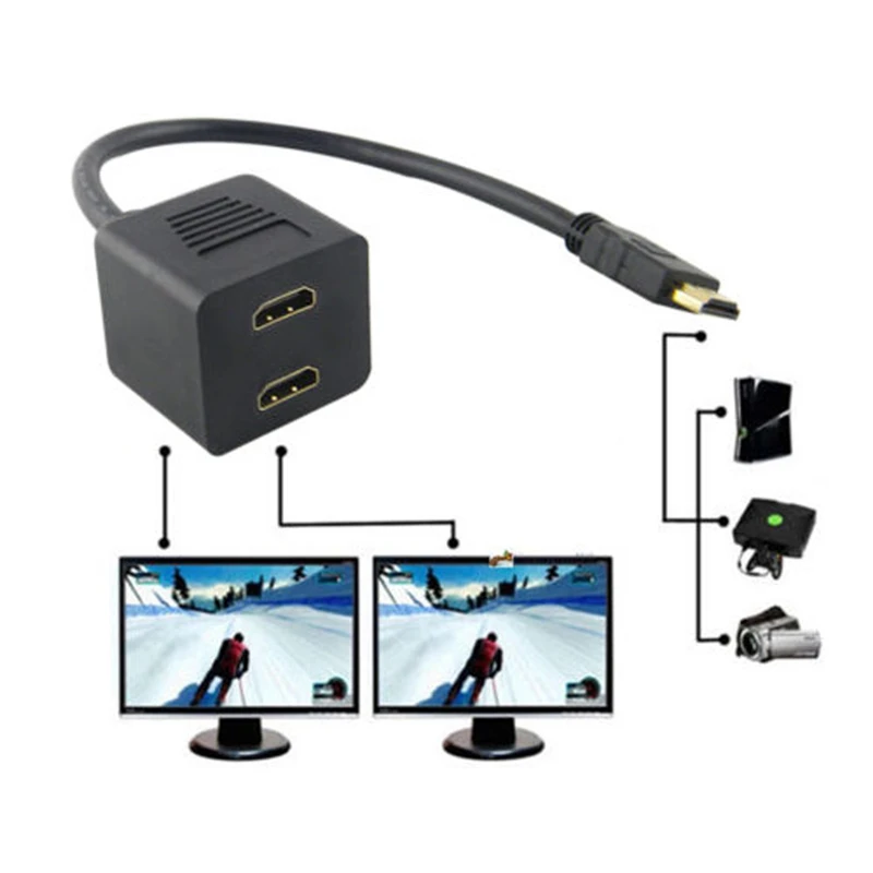 Himi кабель Высокое качество Портативный HDMI Порты и разъёмы Мужской до 2 Женский 1 в