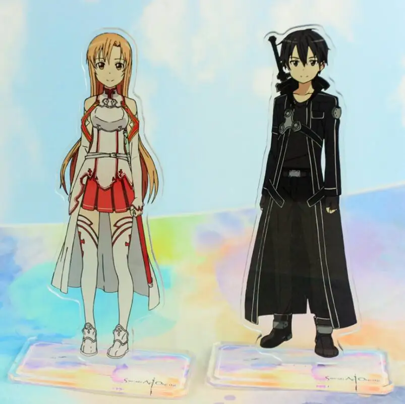 Аниме меч искусство онлайн Kirigaya Kazuto Yuuki Asuna фигурка на акриловой подставке