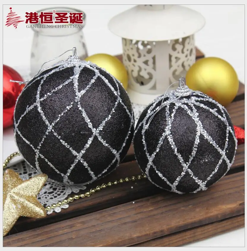 Adornos Navidad Natal черный Рождественский шар для украшения рождественской елки Рождественское украшение для дома bolas de navidad
