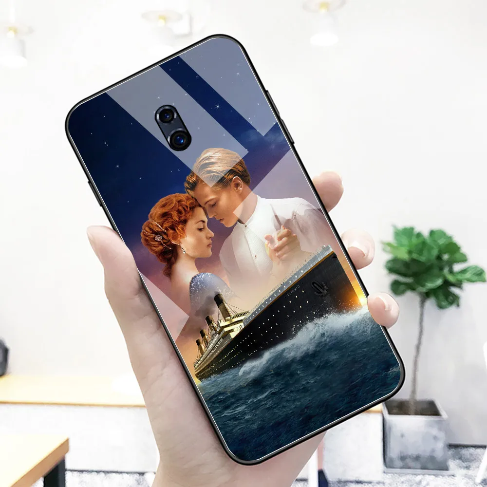 Чехол для Oppo R9 стеклянный чехол задней панели фильма Титаник Джек и розовый