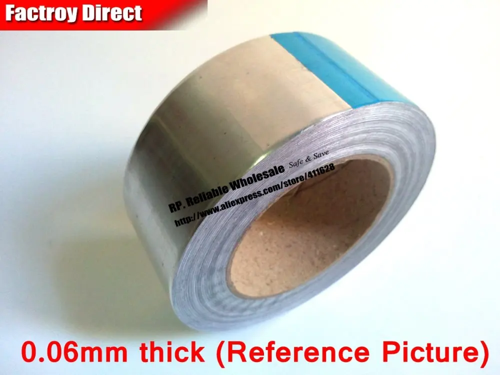 

1 Roll 90mm * 40M *0.06mm Single Sided Adhesive Aluminum Foil Tape for Heat Transfer, HIgh Temperature Resist, Metalwork Repair