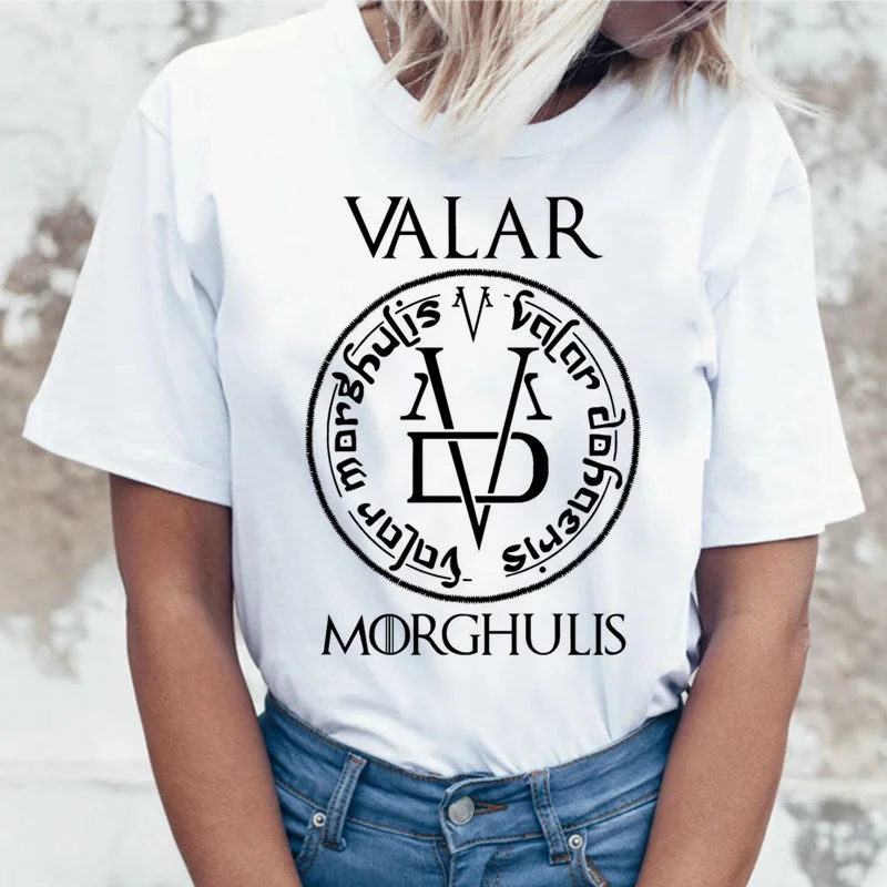 Valar Morghulis not today футболка Женская Топ Футболка женская хип-хоп 90s уличная одежда летняя Новинка - Цвет: 2952