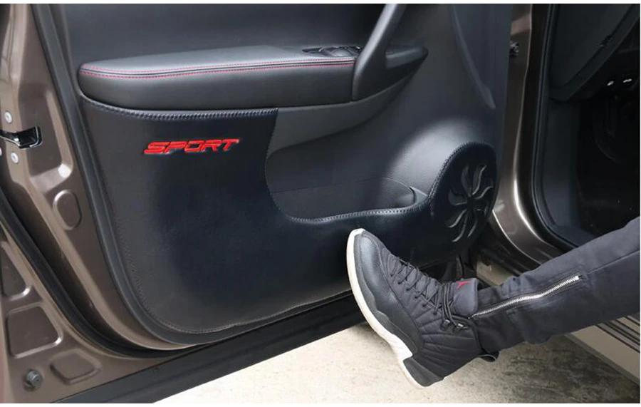 Автомобильная Внутренняя дверь анти Kick Pad Коврик декоративная накладка/Внутренняя защита комплект Подходит для Nissan Qashqai J11