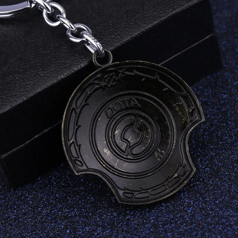 Новое поступление Dota 2 Immortal Champion брелок для ключей в форме щита Dota2 брелок автомобильный брелок TI 5 Aegis of Champions Подвеска