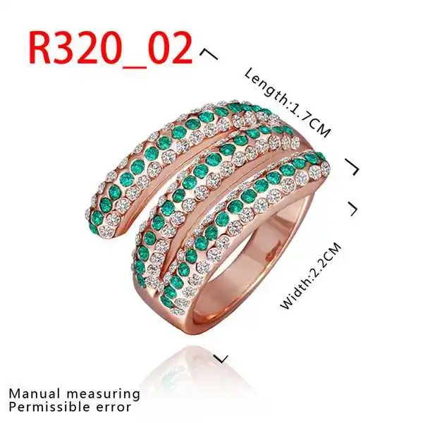 New Arrival Engagement Ring 18K Gold Plated Women Rings Made With Genuine SWA Elements Austrian Crystal Jewelry SMTPR320 | Украшения и