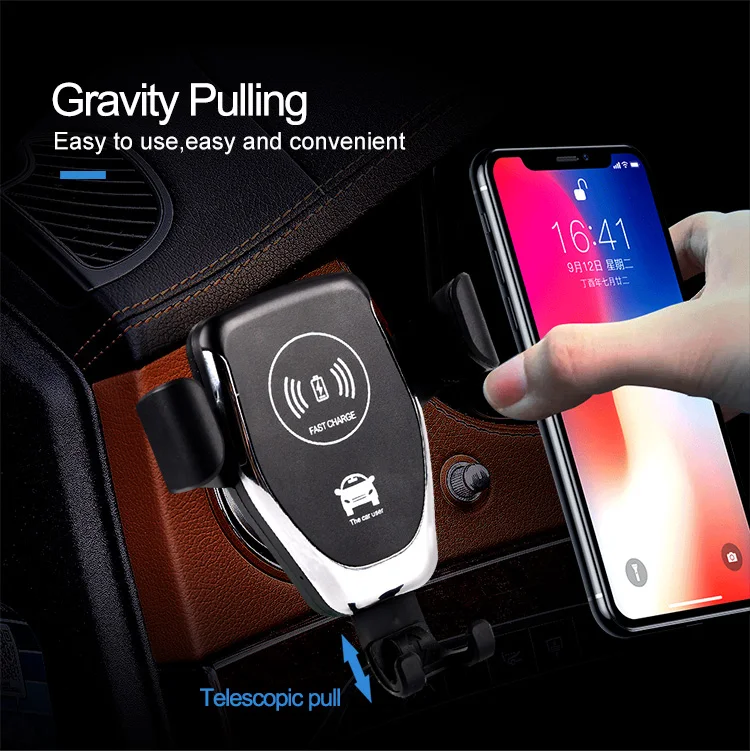 Car 10W QI Wireless Fast Charger Car Mount Holder Stand For iPhone XS Max Samsung For Xiaomi MIX 2S Huawei Mate 20 Pro Charging