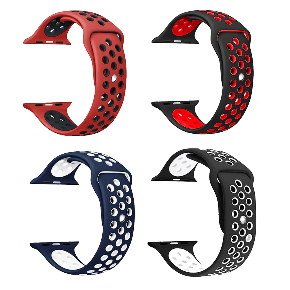 MUSEN Soft Silicone Wristband for Apple Watch 42mm Series 3 2 1 Sport Band Replacement Strap Bracelet 38mm iWatch Belts | Наручные часы