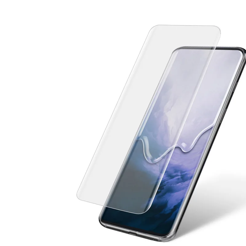 HODYEX 9D UV жидкое изогнутое закаленное стекло с полным клеем для OnePlus 7 Pro Защитная
