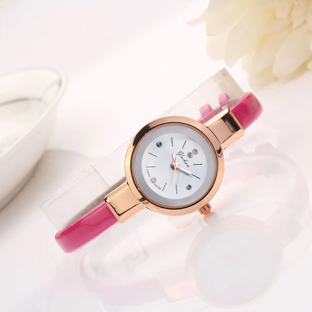 Новые женские часы модные женские круглые кварцевые аналоговые наручные часы с браслетом подарок маленький циферблат изысканный reloj mujer 30X