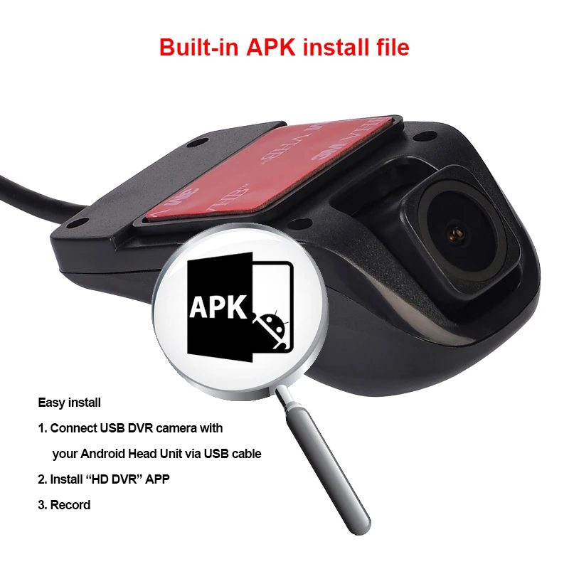 Автомобильный видеорегистратор для Android, Starlight HD ночного видения USB порт HD1080P Автомобильный видеорегистратор камера, простая установка