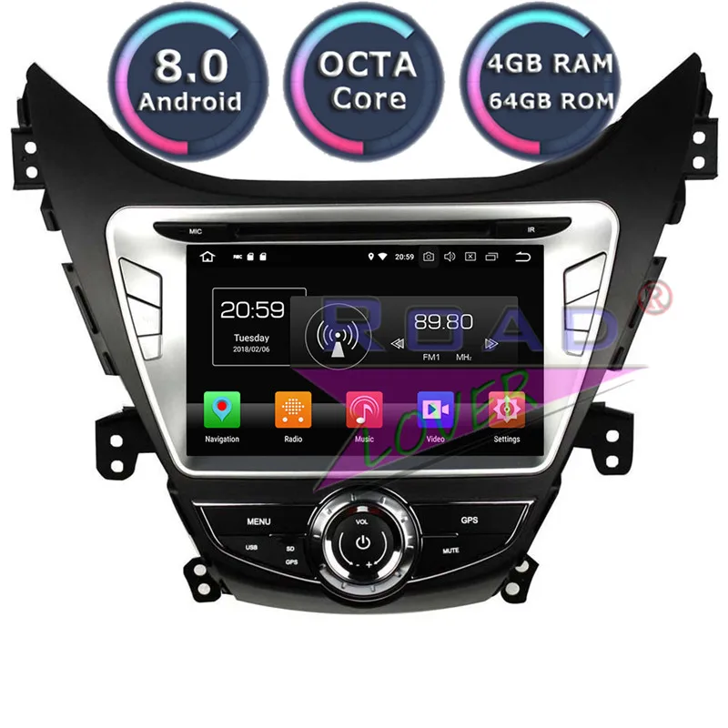 

Roadlover Android 8.0 Car PC DVD Player Autoradio For Hyundai Elantra 2014 Stereo GPS Navigation Magnitol Double Din Octa Core